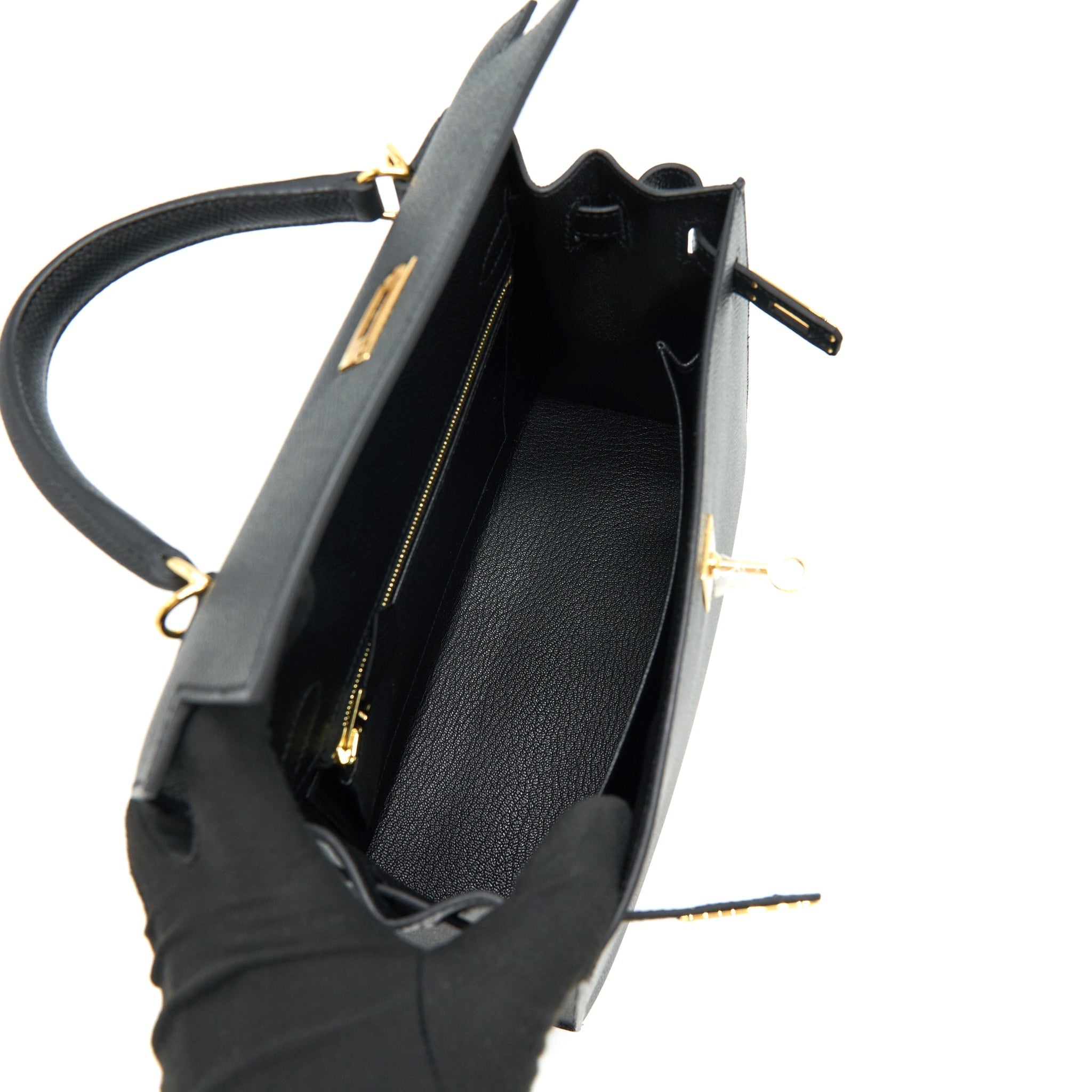 HERMES KELLY SELLIER 25 EPSOM BLACK GHW