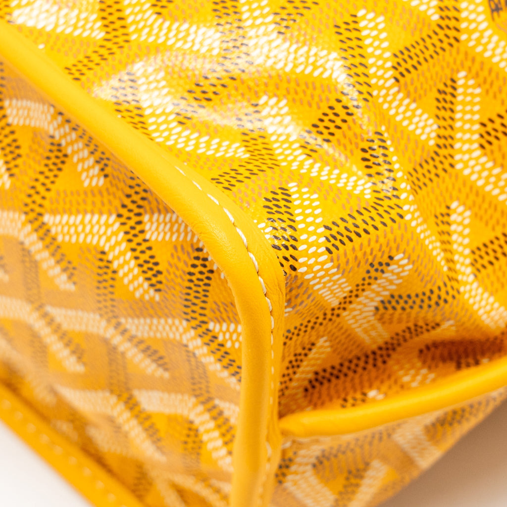 GOYARD MINI ANJOU TOTE BAG GOYARDLINE CANVAS / LEATHER YELLOW SHW