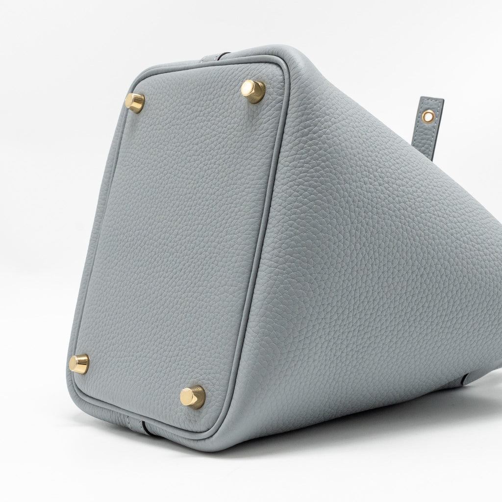 HERMES PICOTIN 18 LOCK BAG CLEMENCE GRIS PANTIN LGHW