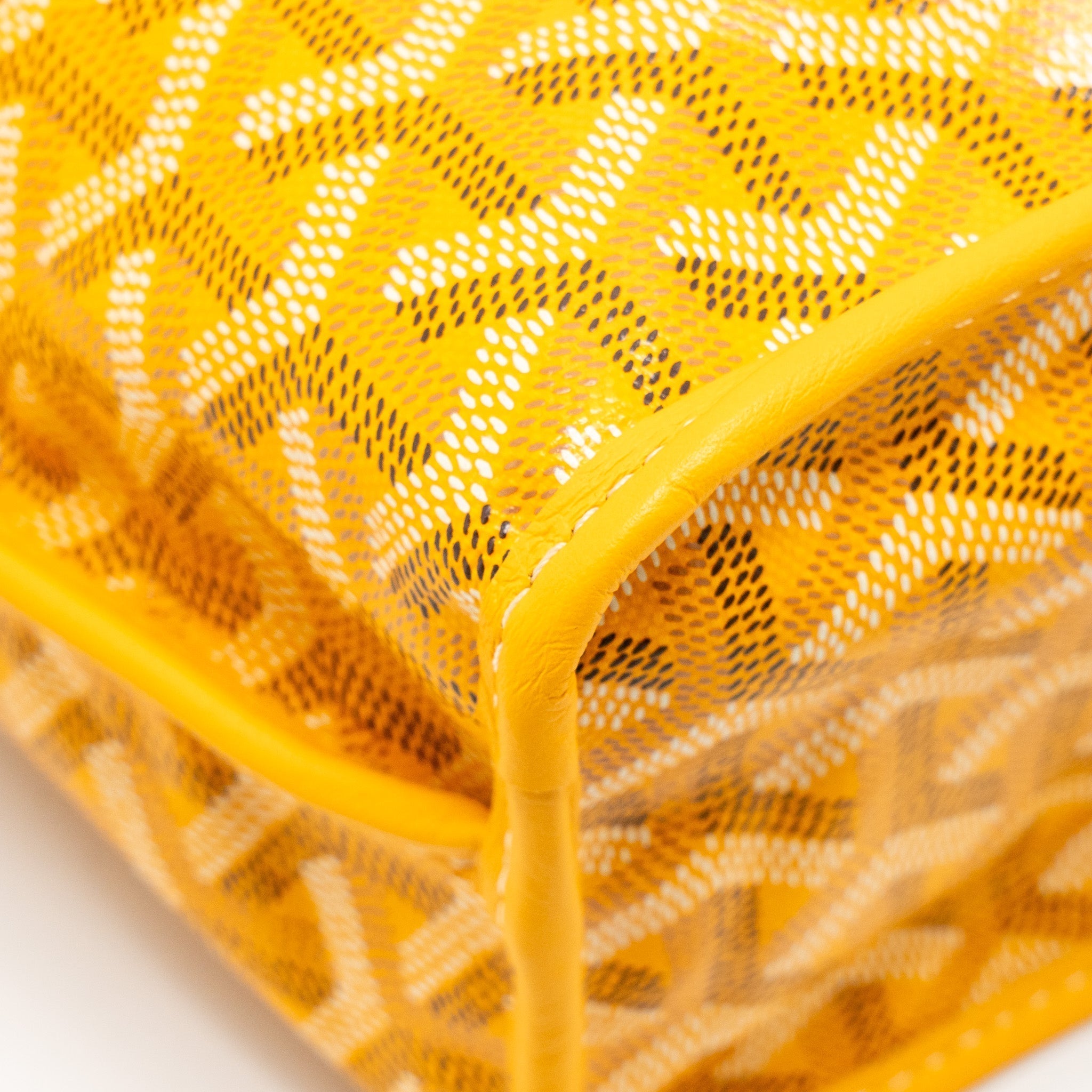 GOYARD MINI ANJOU TOTE BAG GOYARDLINE CANVAS / LEATHER YELLOW SHW