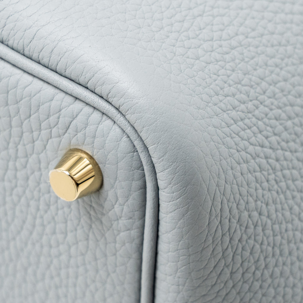 HERMES PICOTIN 18 LOCK BAG CLEMENCE GRIS PANTIN LGHW