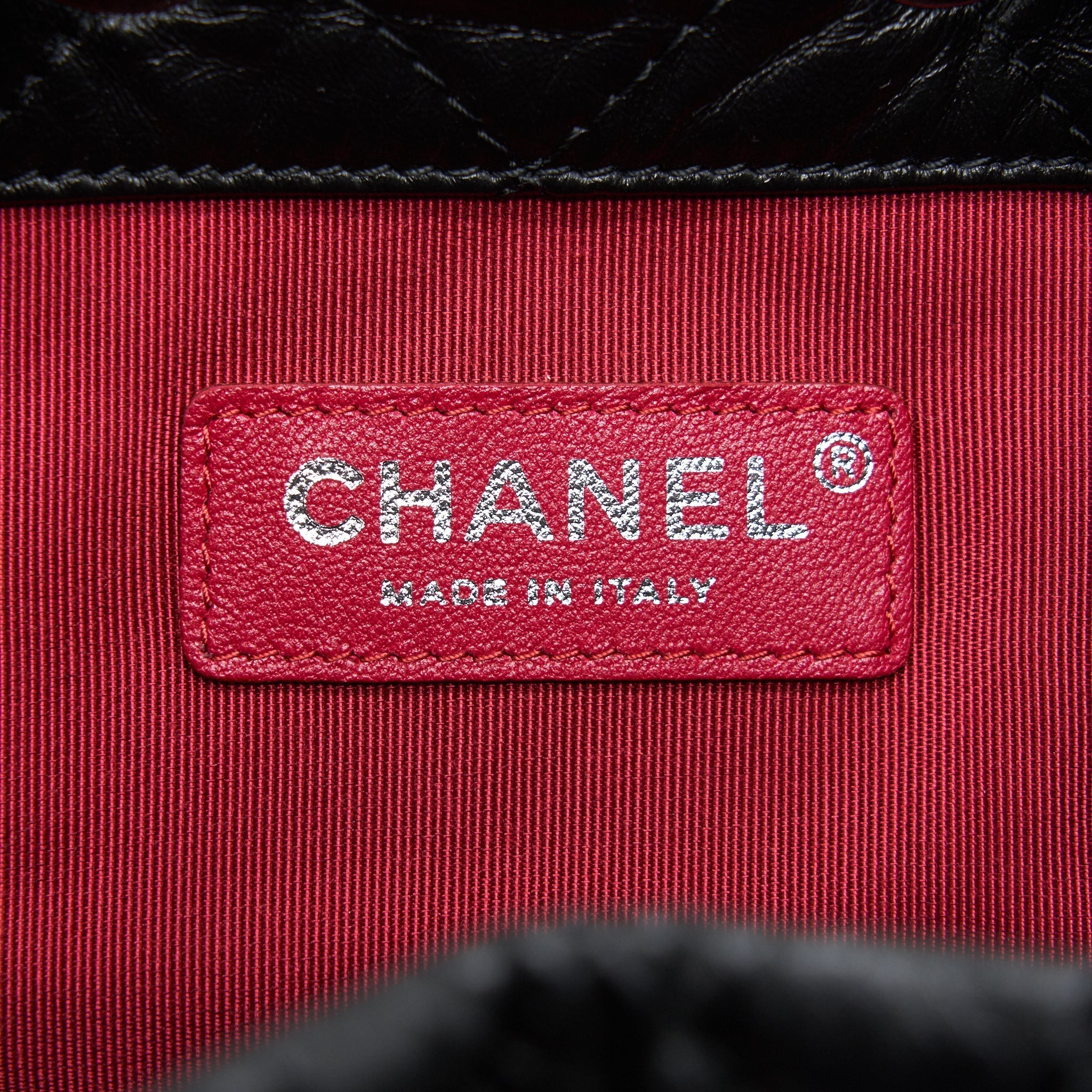 CHANEL GABRIELLE BACKPACK AGED CALFSKIN/ SMOOTH CALFSKIN BLACK RUTHENIUM HARDWARE