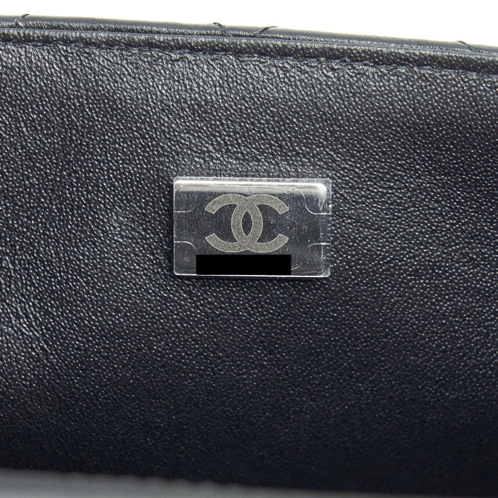 CHANEL MINI SQUARE FLAP BAG LAMBSKIN SO BLACK