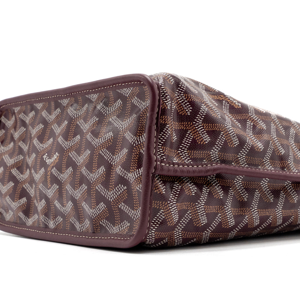 GOYARD ANJOU MINI TOTE CANVAS/CALFSKIN BURGUNDY SHW