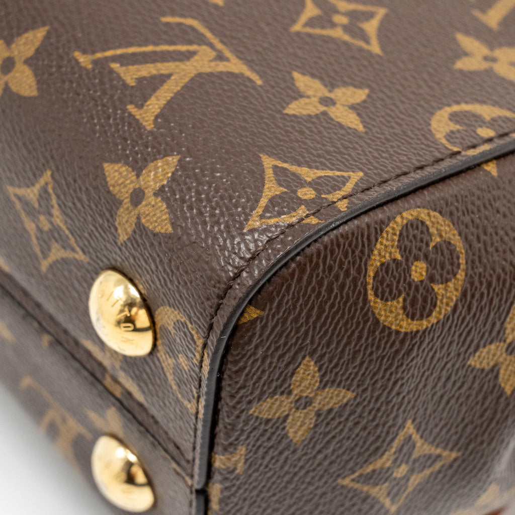 LOUIS VUITTON CLUNY BB MONOGRAM CANVAS WITH PINK STRAP GHW