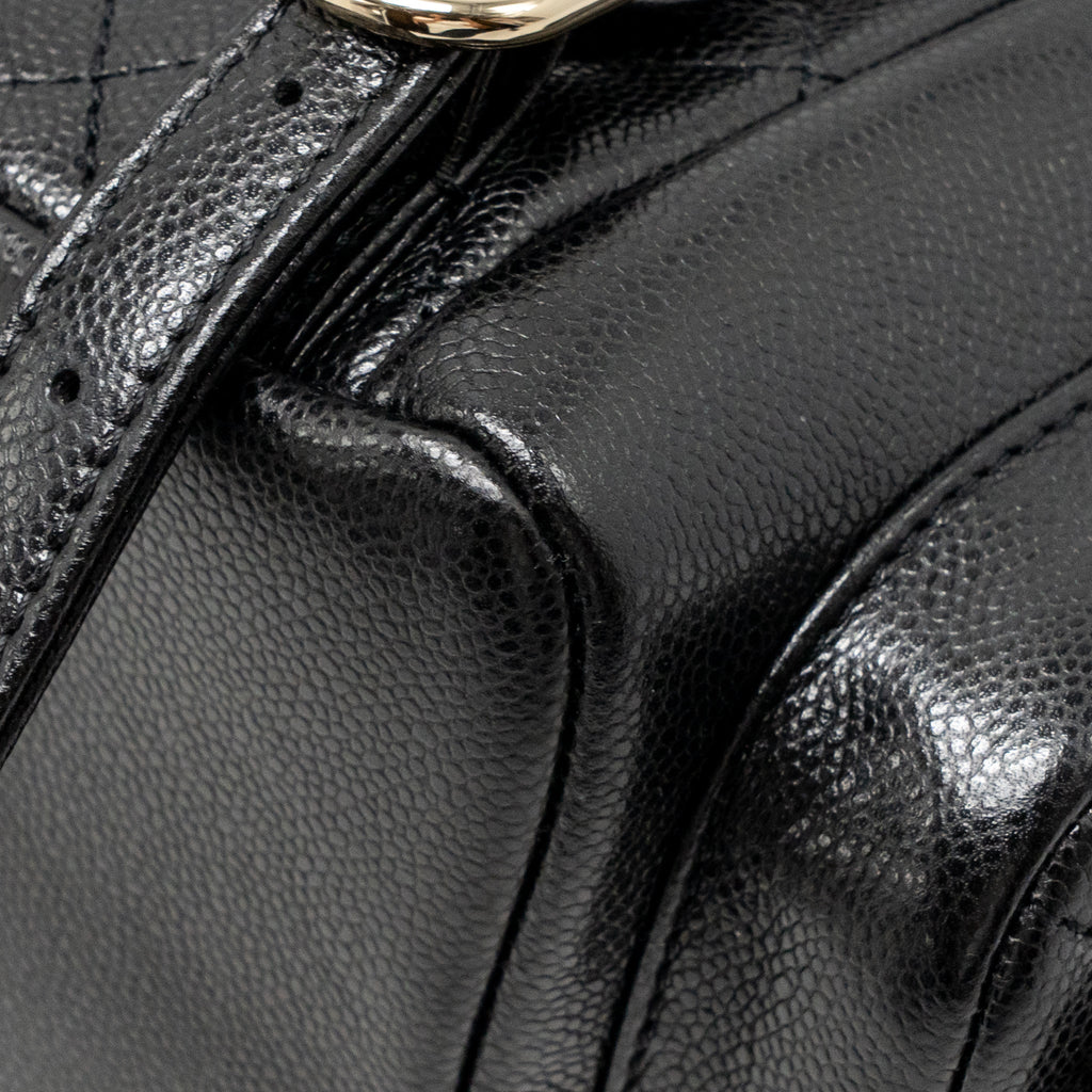 Chanel Small Duma Backpack Caviar Black LGHW (Microchip)