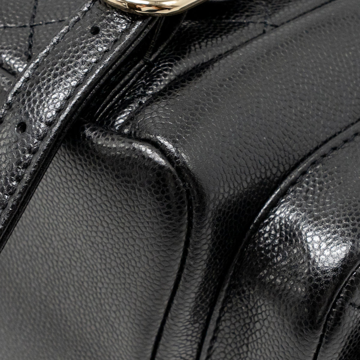 Chanel Small Duma Backpack Caviar Black LGHW (Microchip)
