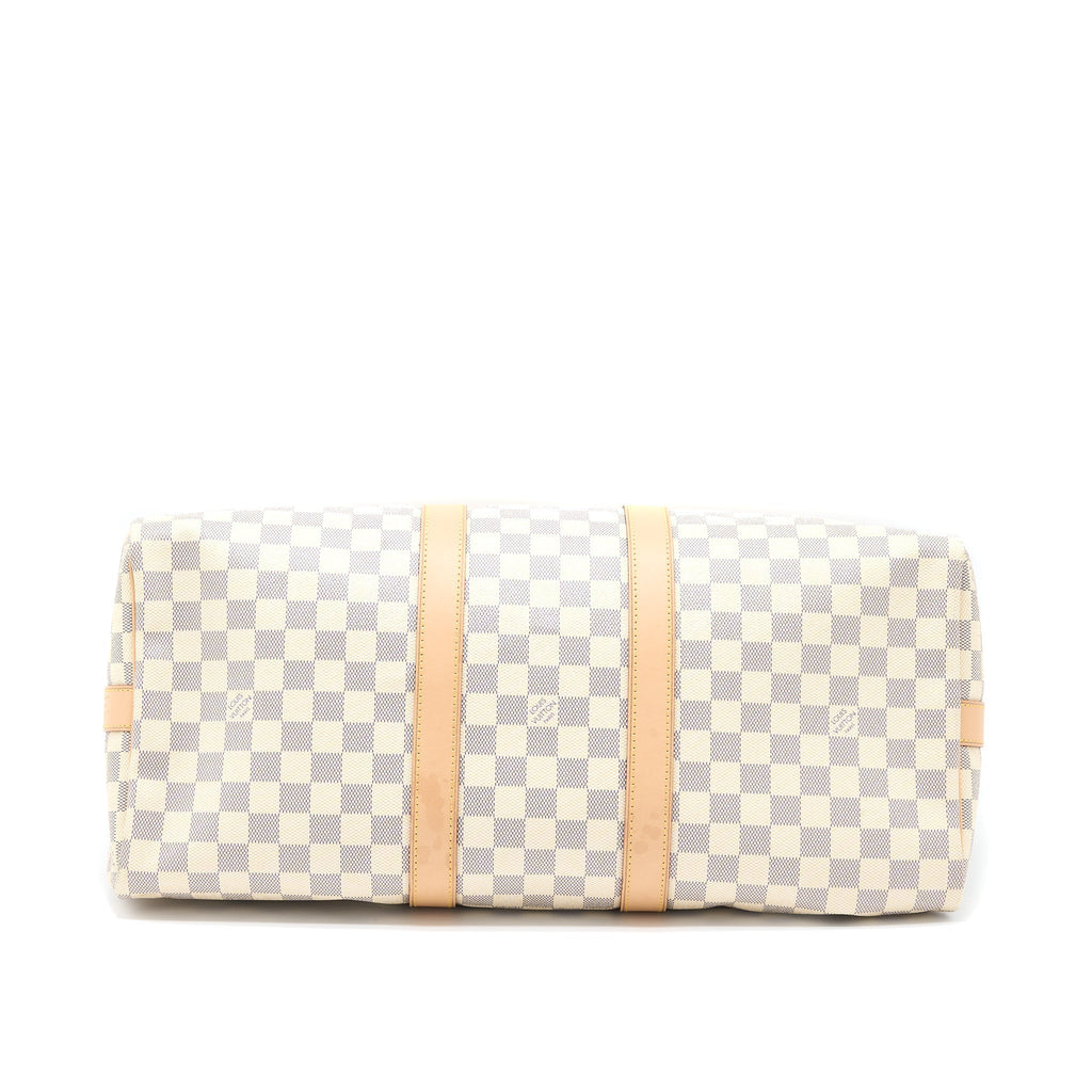 LOUIS VUITTON KEEPALL BANDOULIERE 55 DAMIER AZUR CANVAS GHW