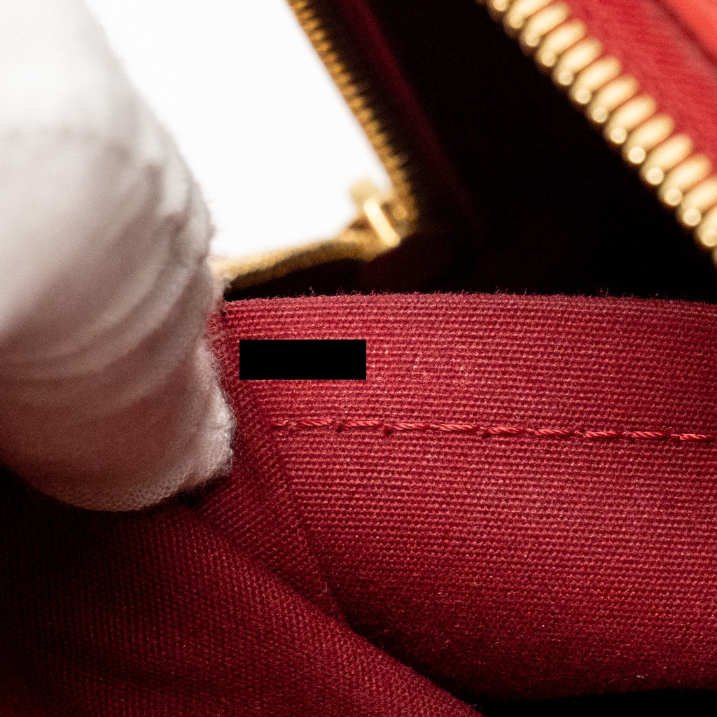 LOUIS VUITTON TROUVILLE PATENT LEATHER RED GHW