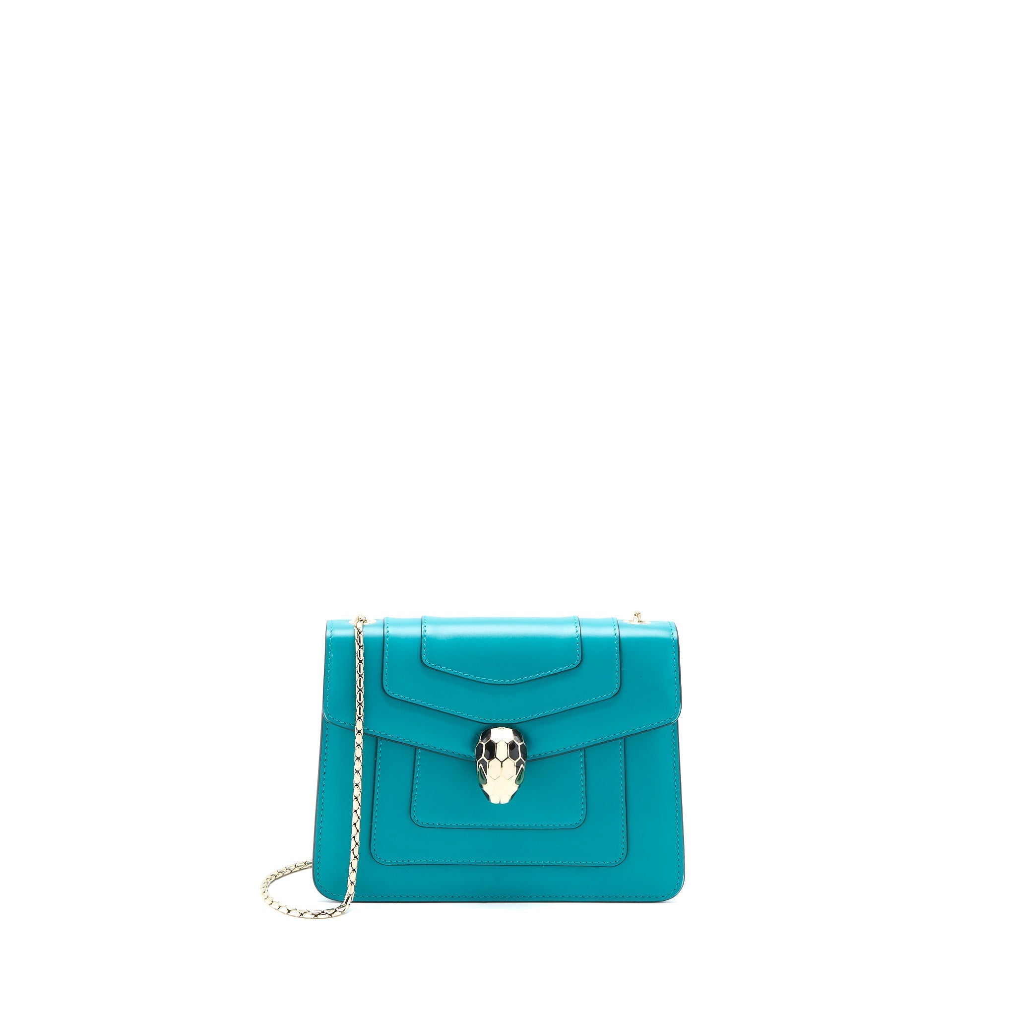 BVLGARI SERPENTI FOREVER CROSSBODY BAG CALFSKIN GREEN LGHW
