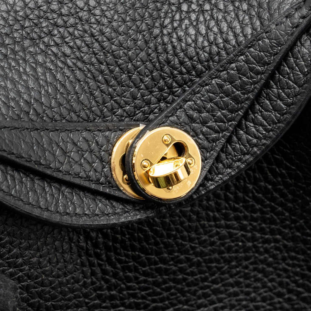 HERMES MINI LINDY II CLEMENCE BLACK GHW
