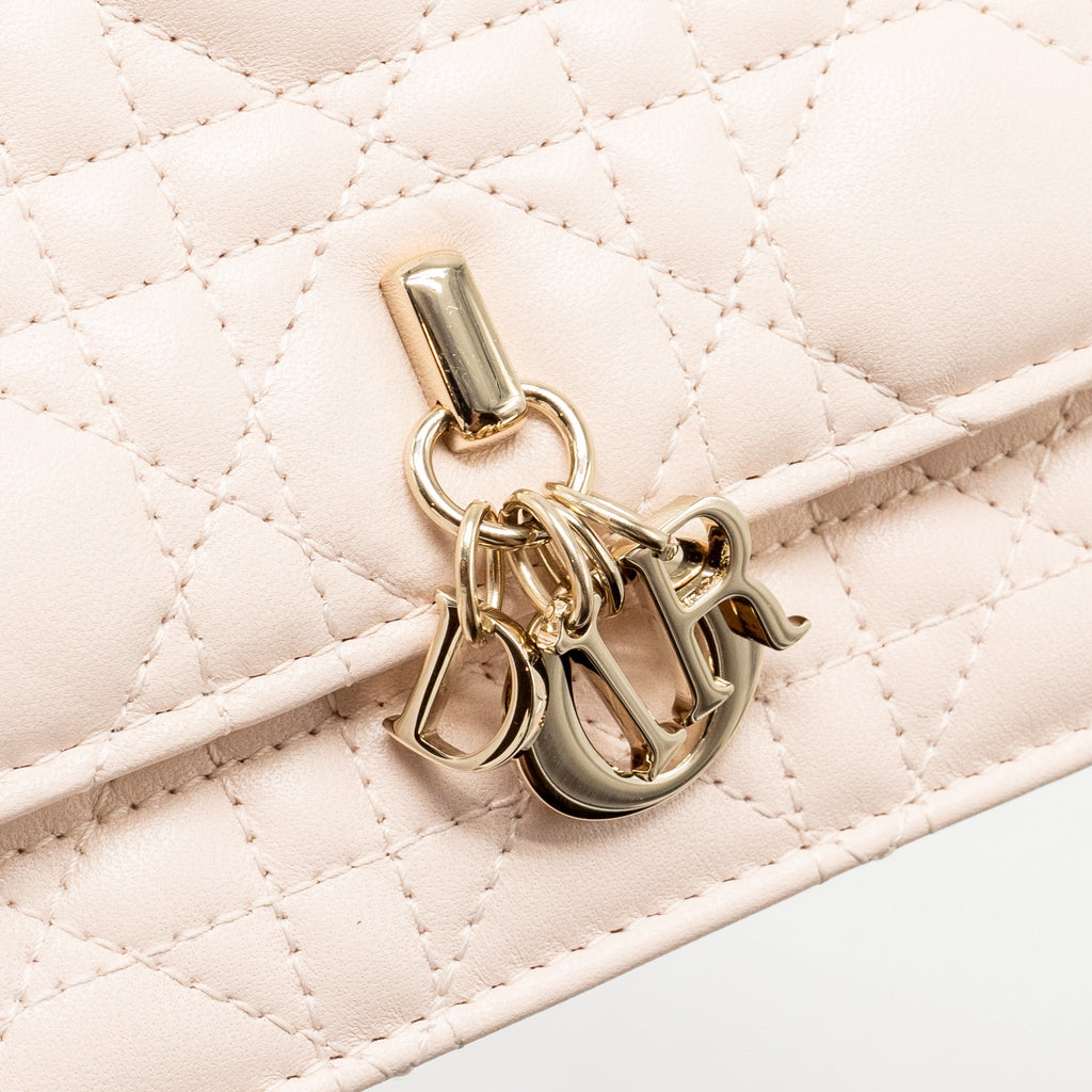 DIOR MY DIOR MINI BAG LAMBSKIN LIGHT PINK/LIGHT YELLOW LGHW