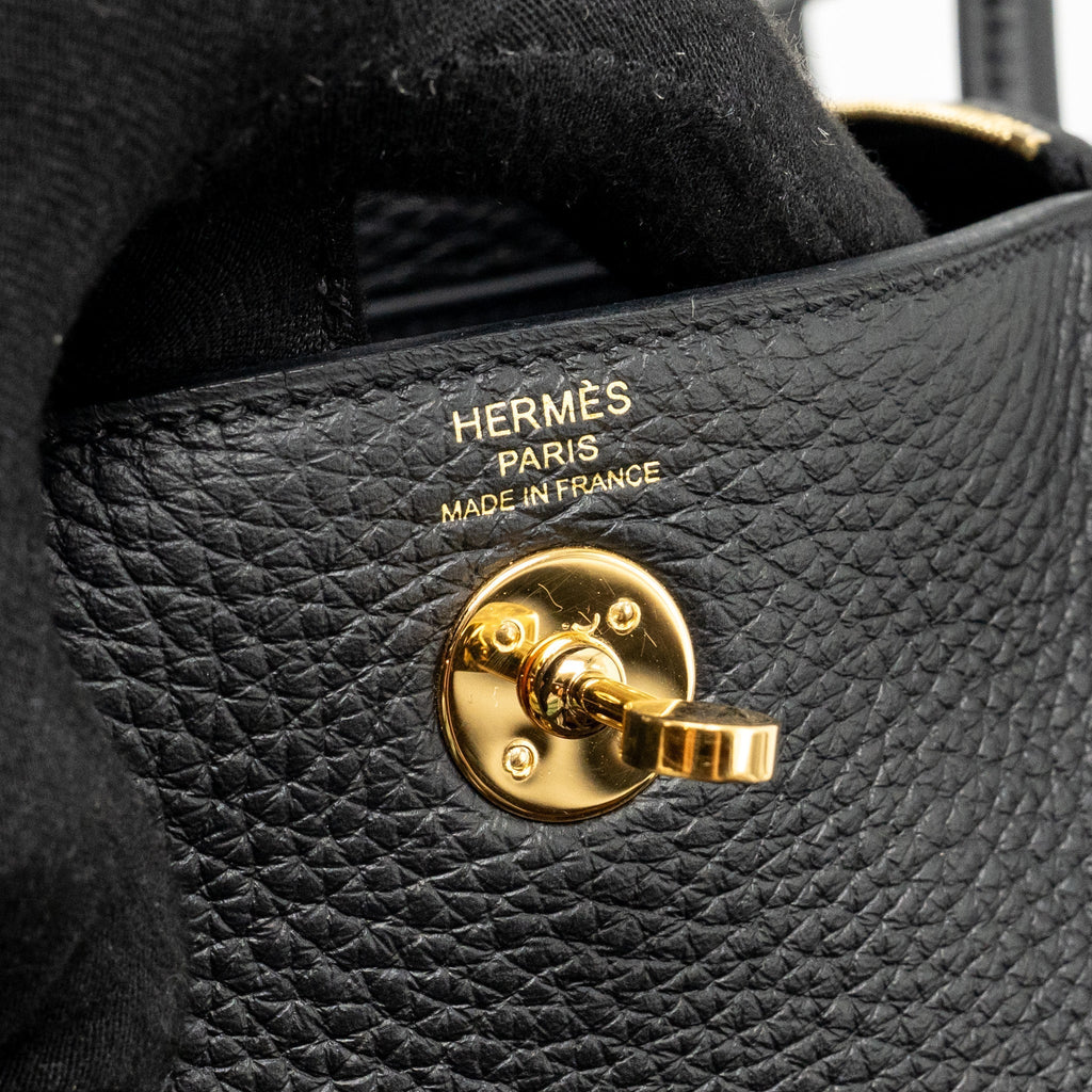 HERMES MINI LINDY II CLEMENCE BLACK GHW