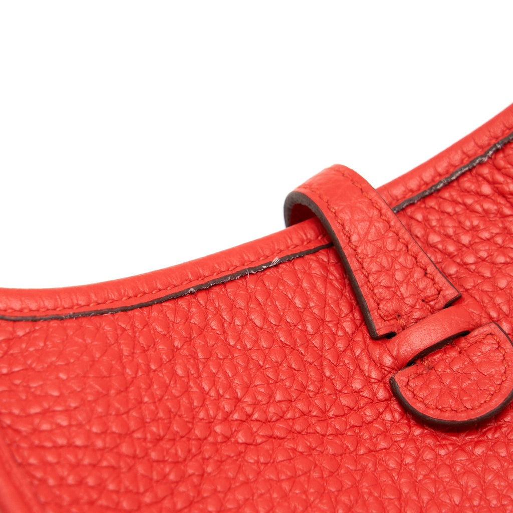 Hermes Mini Evelyne Rouge Tomate SHW