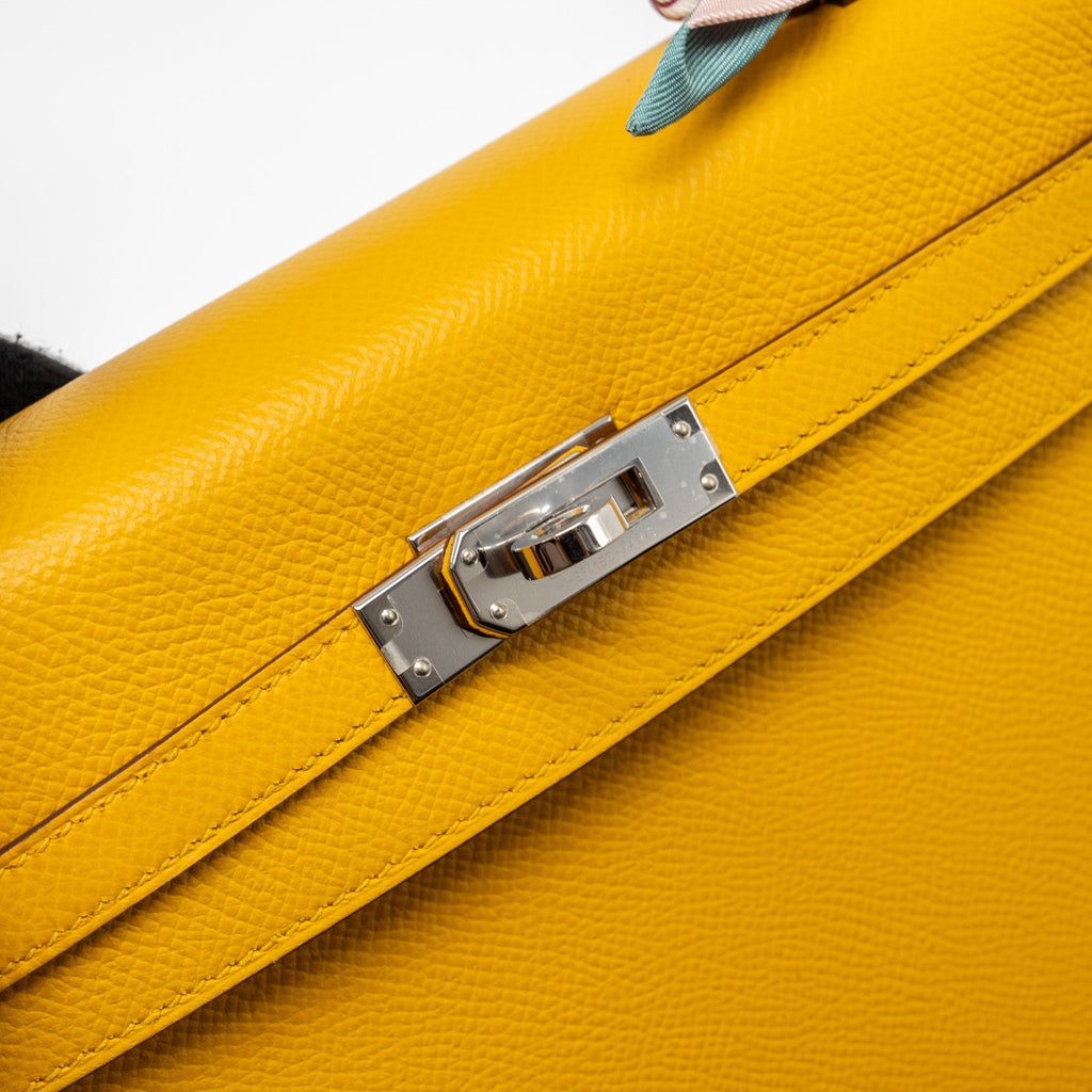 HERMES KELLY 25 EPSOM 9D JAUNE AMBER SHW
