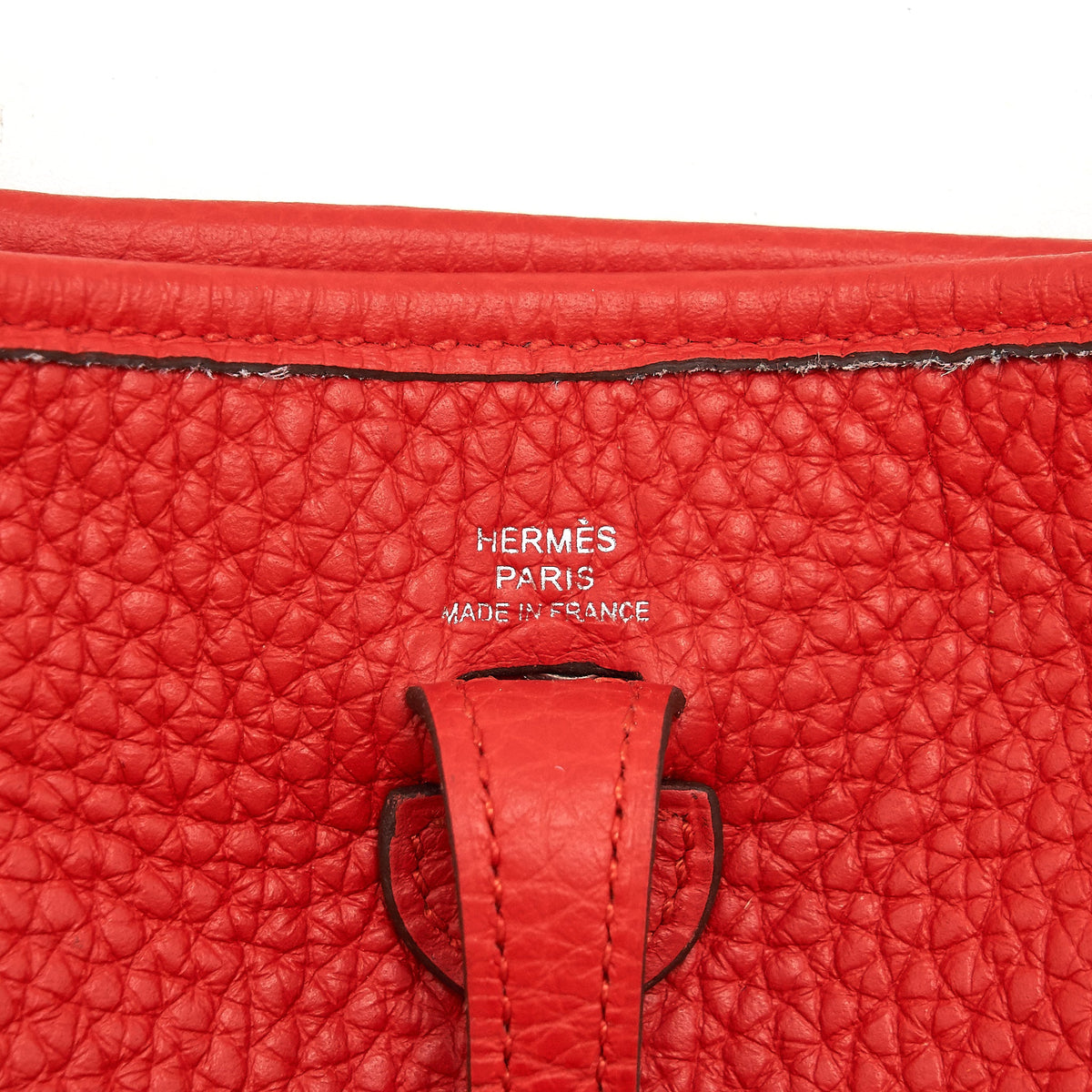Hermes Mini Evelyne Rouge Tomate SHW