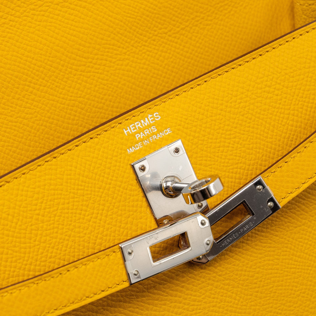 HERMES KELLY 25 EPSOM 9D JAUNE AMBER SHW