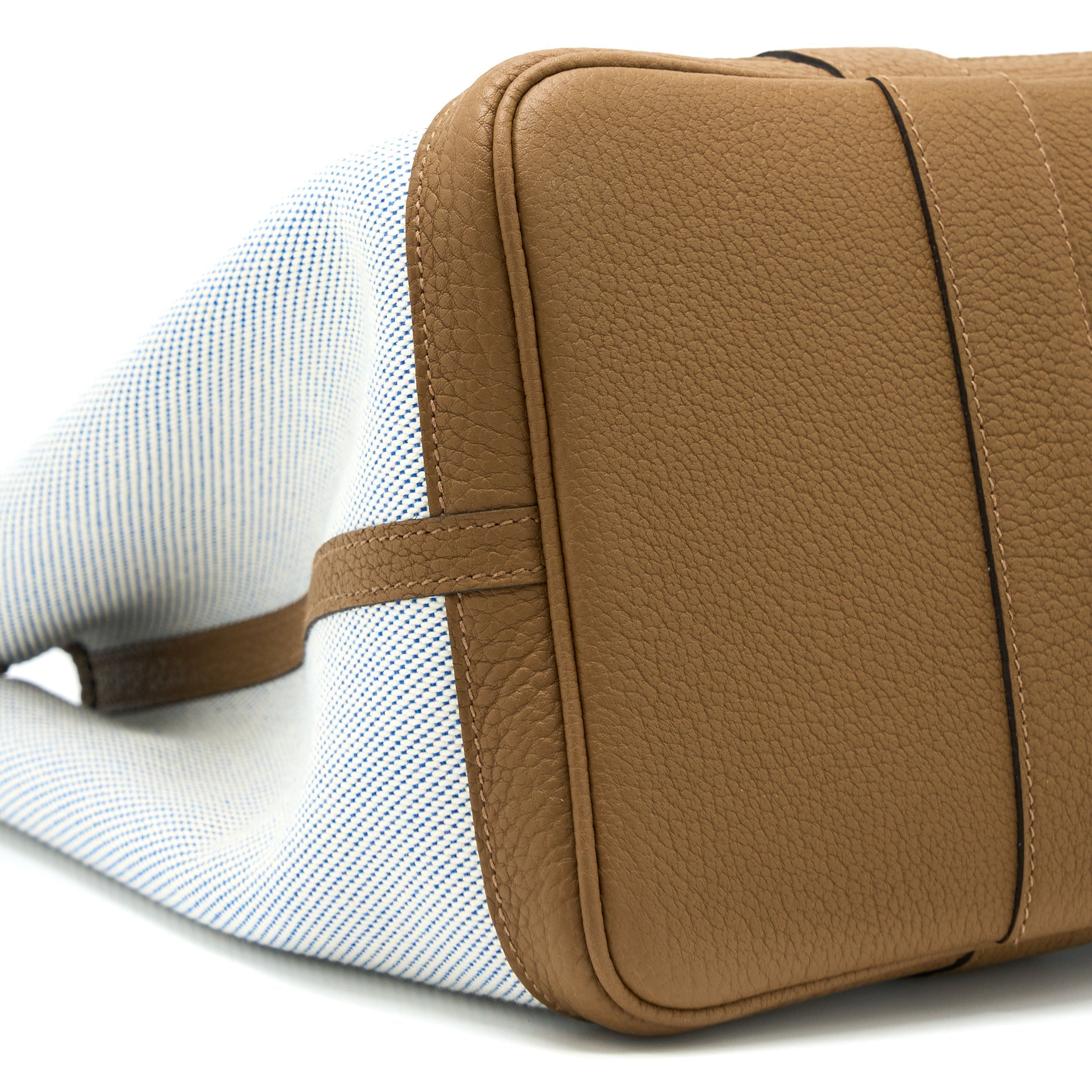 HERMES GARDEN PARTY 36 NEGONDA/CANVAS ECRU/ALEZAN/BLUE BILL SHW