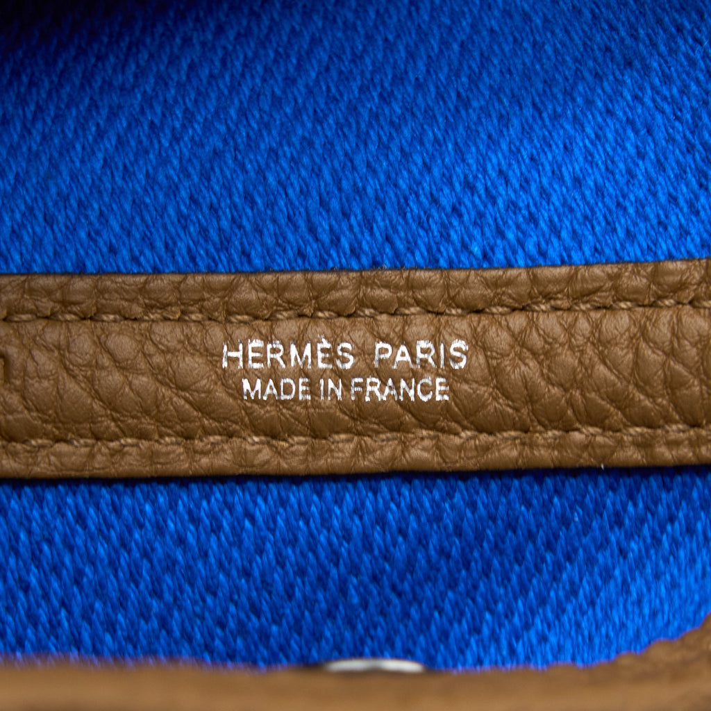 HERMES GARDEN PARTY 36 NEGONDA/CANVAS ECRU/ALEZAN/BLUE BILL SHW