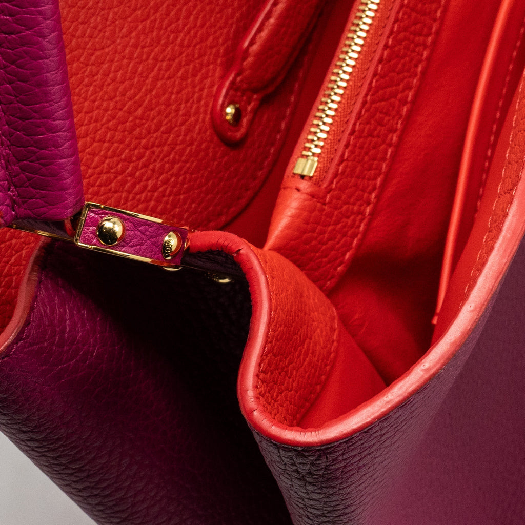 LOUIS VUITTON CAPUCINES GM TAURILLON PINK GHW