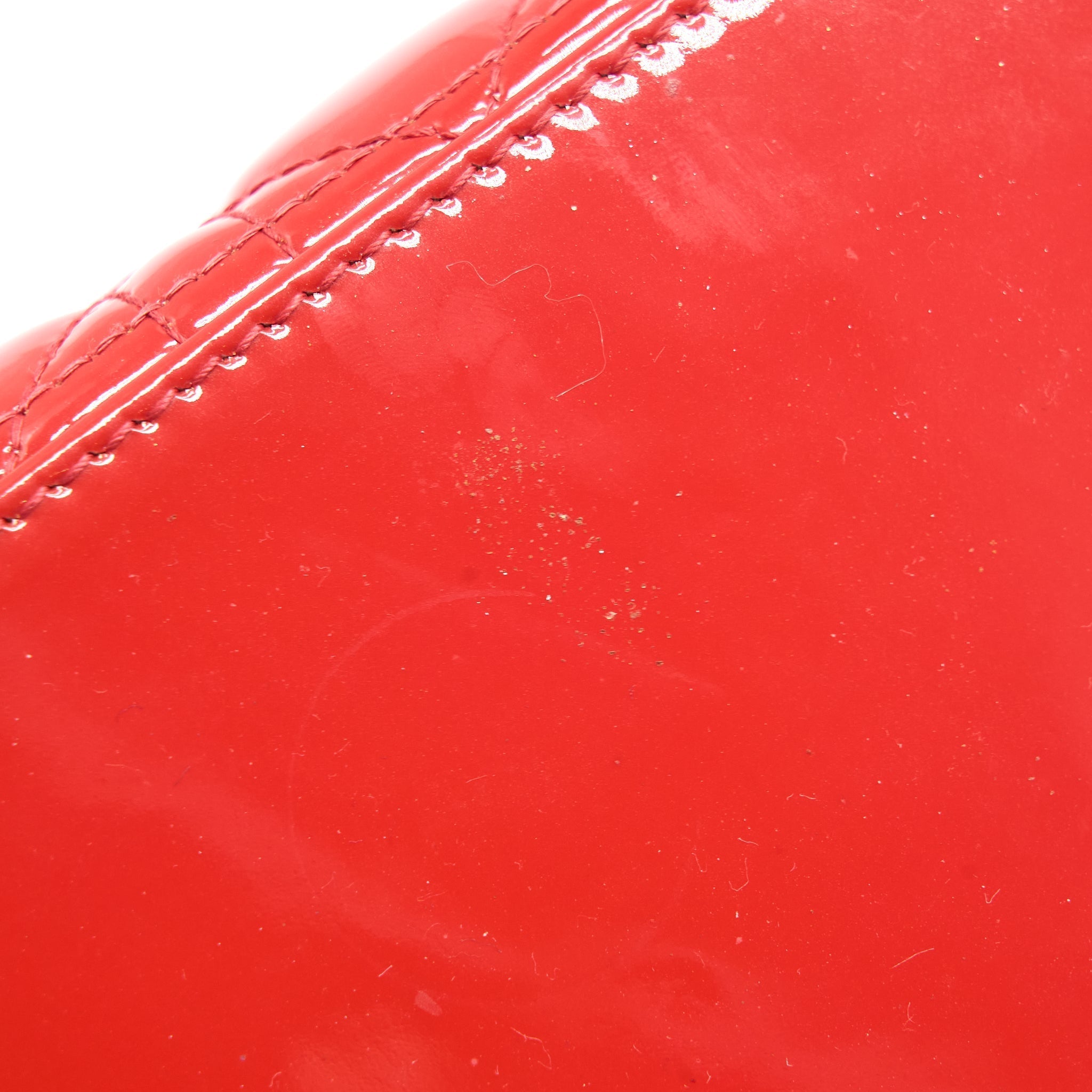 DIOR MEDIUM LADY DIOR PATENT CORAL SHW