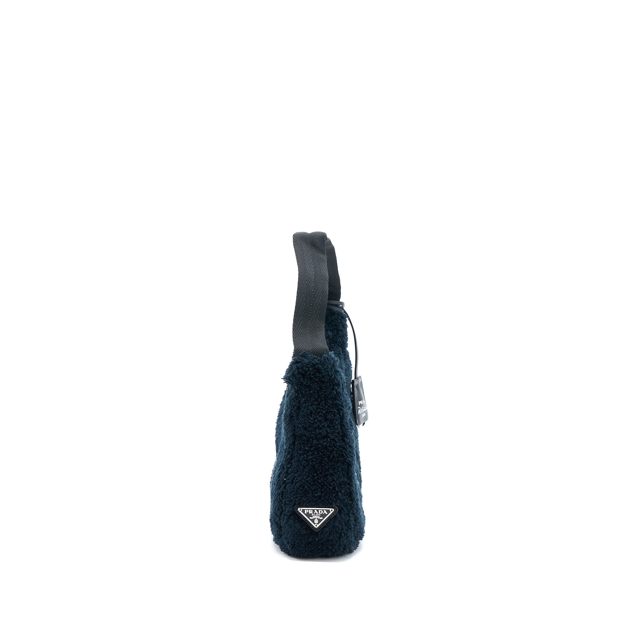PRADA RE-EDITION 2000 TERRY MINI BAG BLACK/WHITE SHW