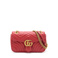 GUCCI SMALL GG MARMONT BAG RED GHW