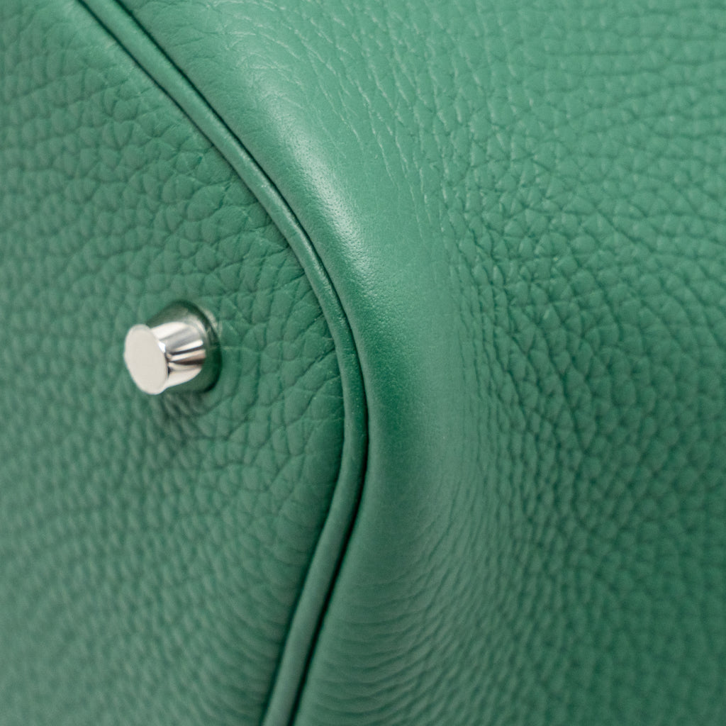 HERMES PICOTIN 22 LOCK BAG CLEMENCE VERT MOYEN SHW