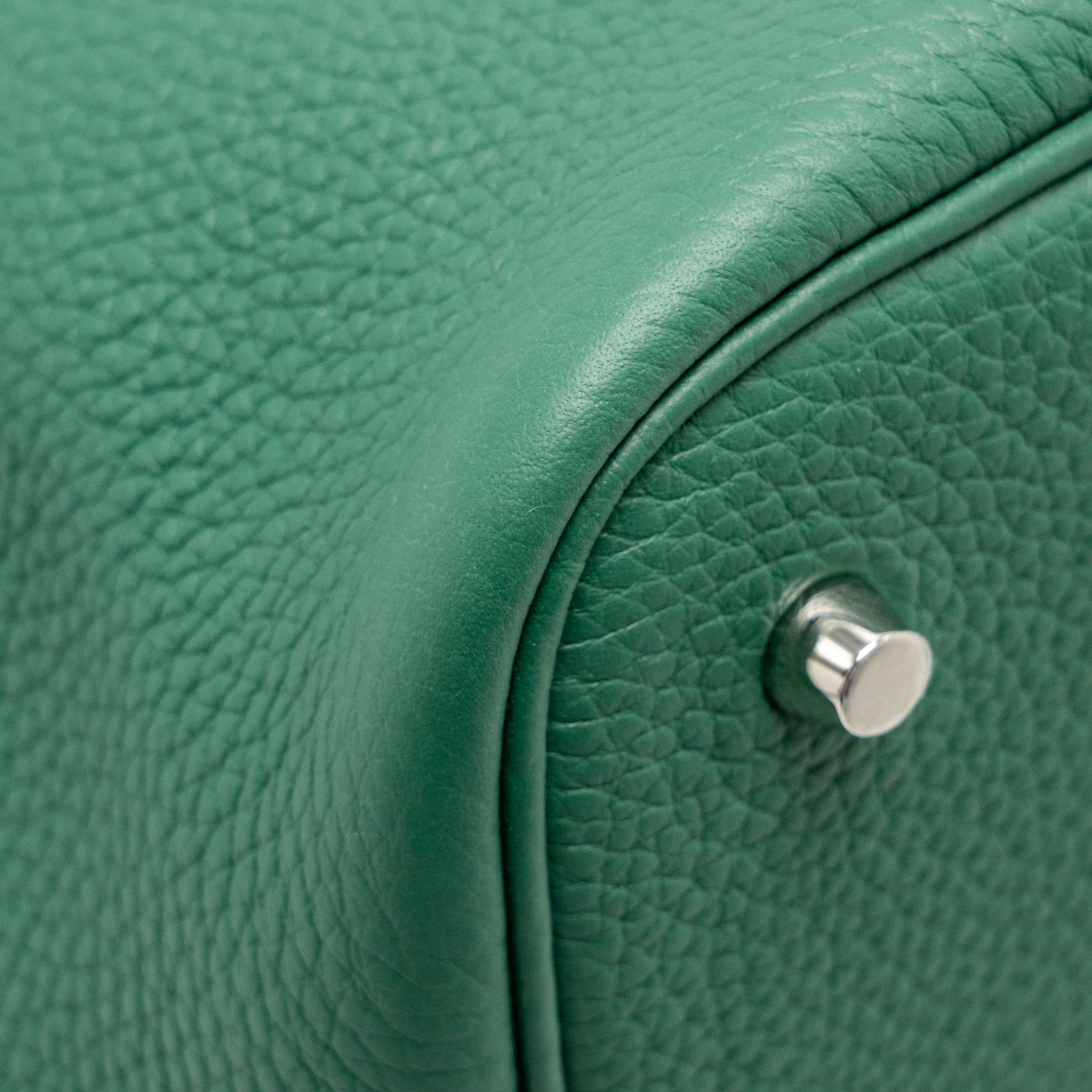 HERMES PICOTIN 22 LOCK BAG CLEMENCE VERT MOYEN SHW