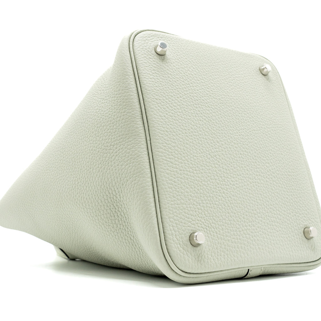 HERMES PICOTIN 22 LOCK BAG CLEMENCE GRIS NEVE SHW