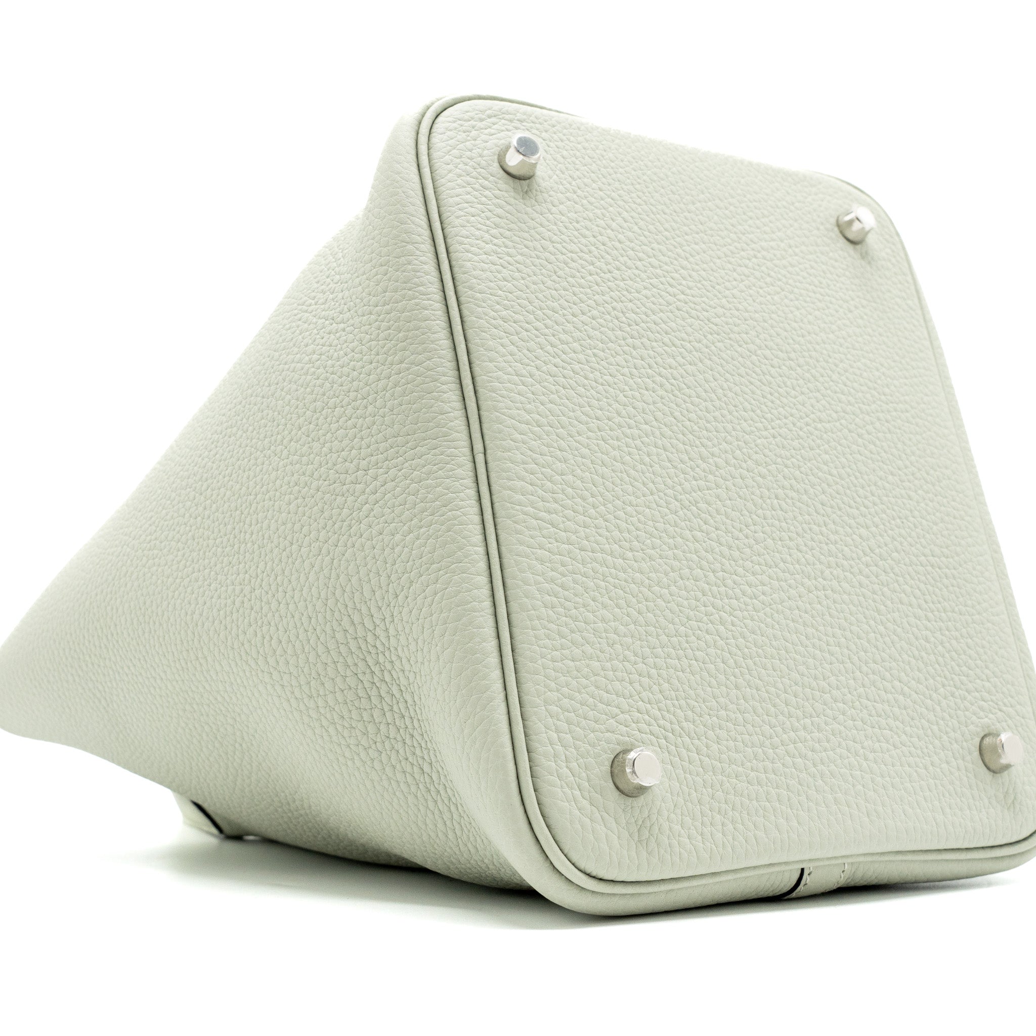 HERMES PICOTIN 22 LOCK BAG CLEMENCE GRIS NEVE SHW