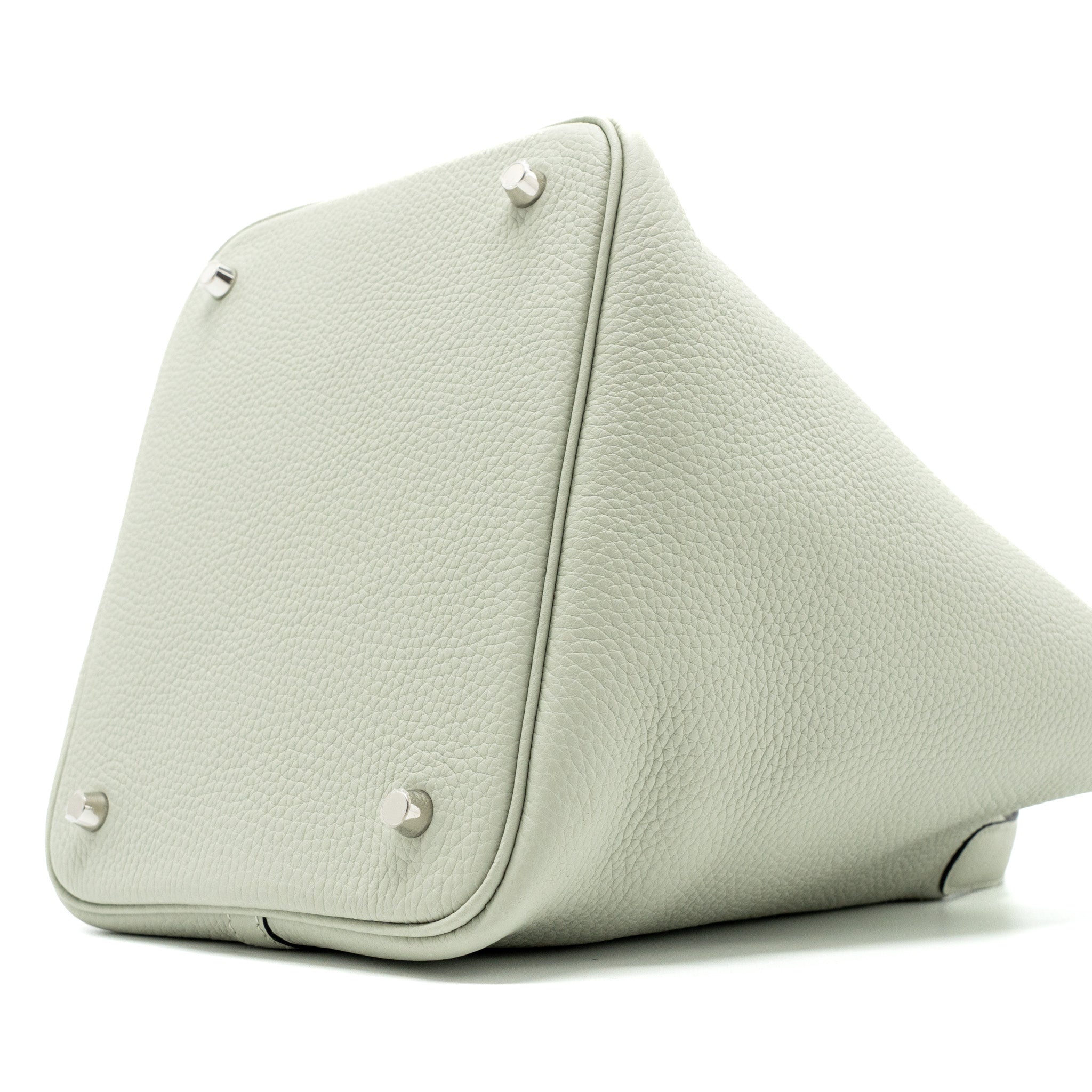 HERMES PICOTIN 22 LOCK BAG CLEMENCE GRIS NEVE SHW