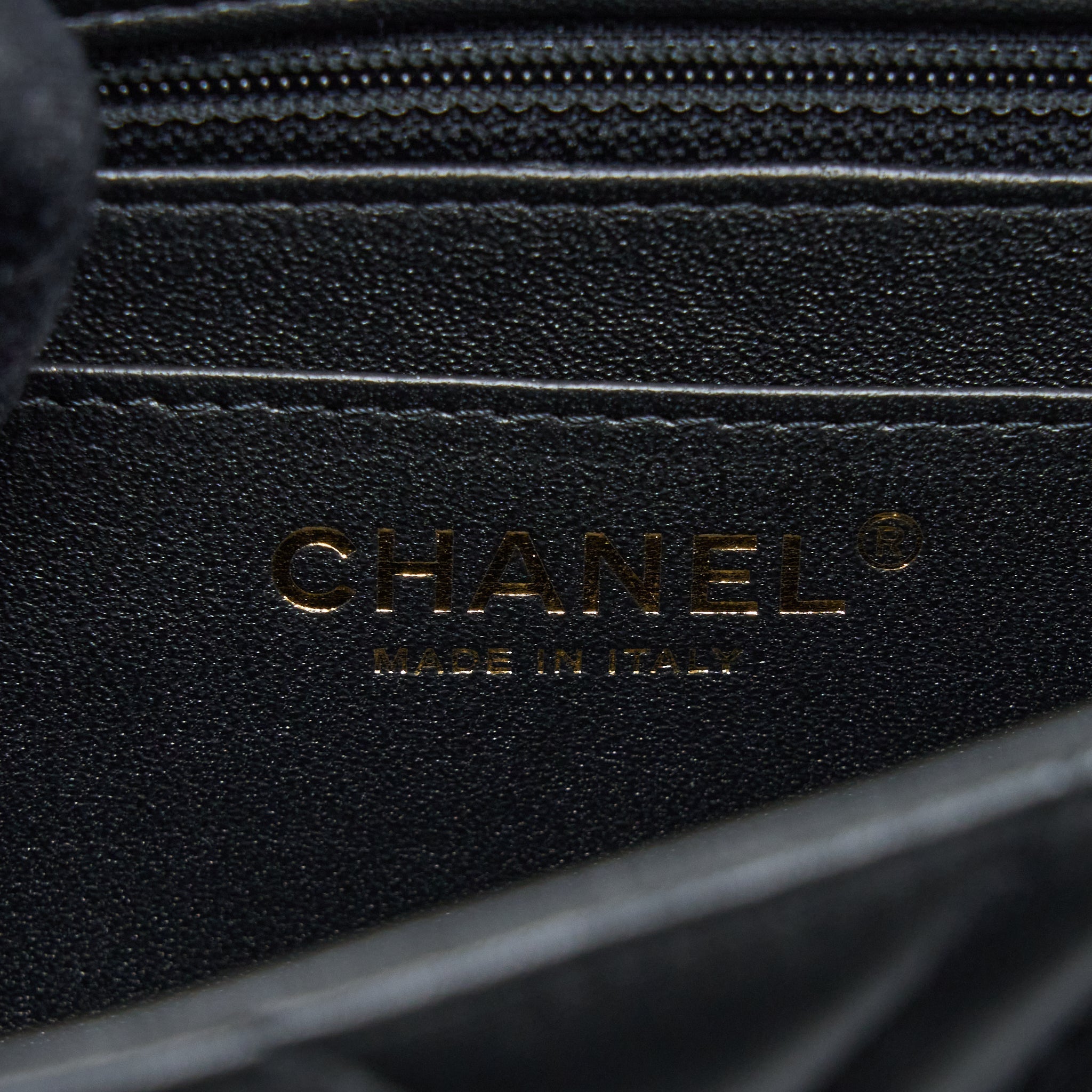 CHANEL MINI SQUARE FLAP BAG CHEVRON LAMBSKIN BLACK LGHW
