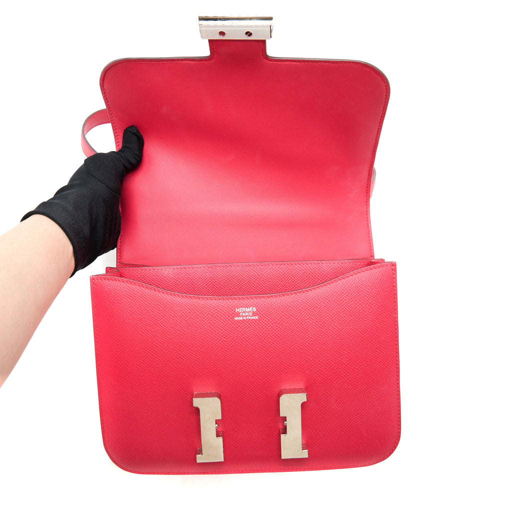 Hermes Constance 24 Epsom Rose Extreme SHW