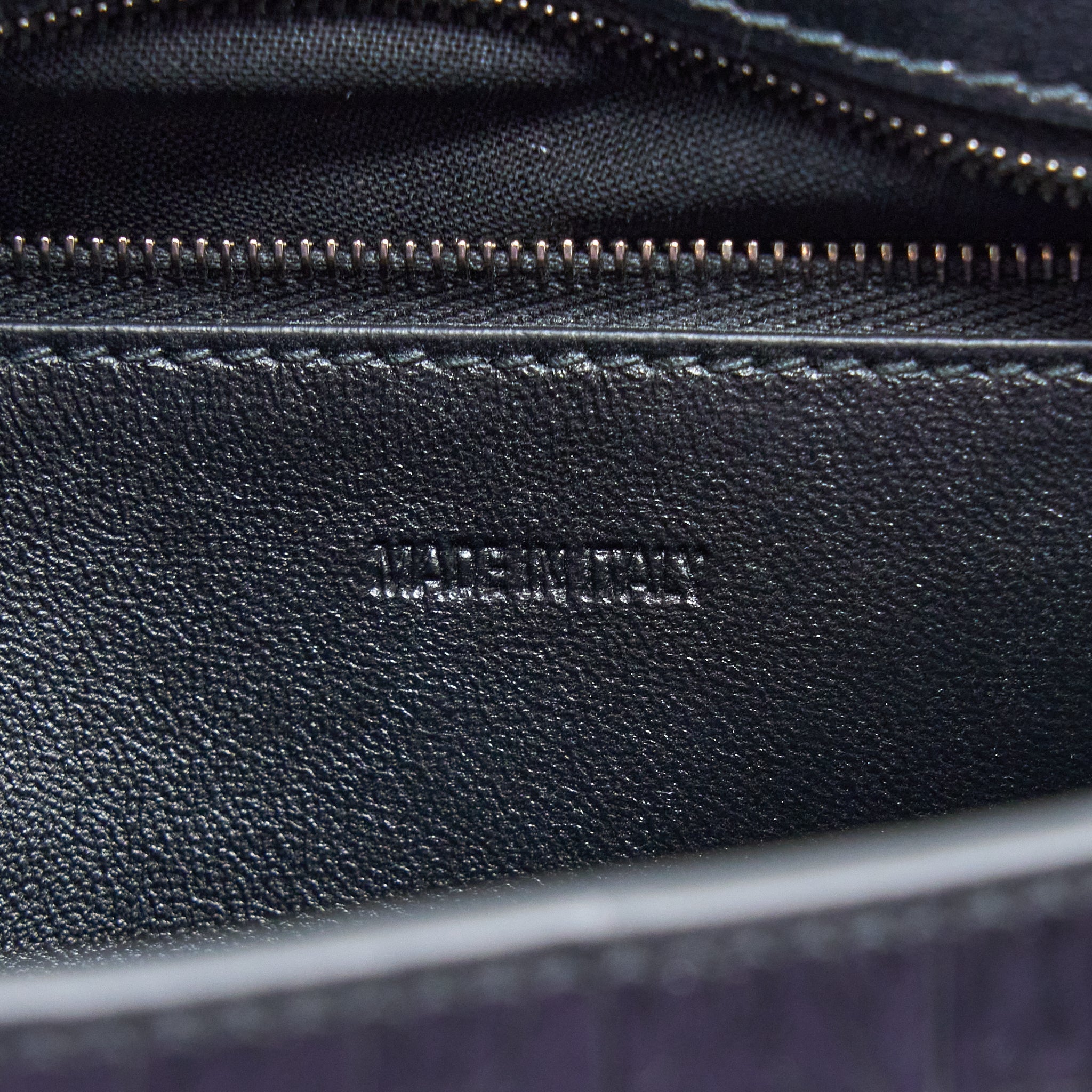 BALENCIAGA SMALL DOWNTOWN SHOULDER BAG CROC EMBOSSED LEATHER BLACK WITH BLACK HARDWARE