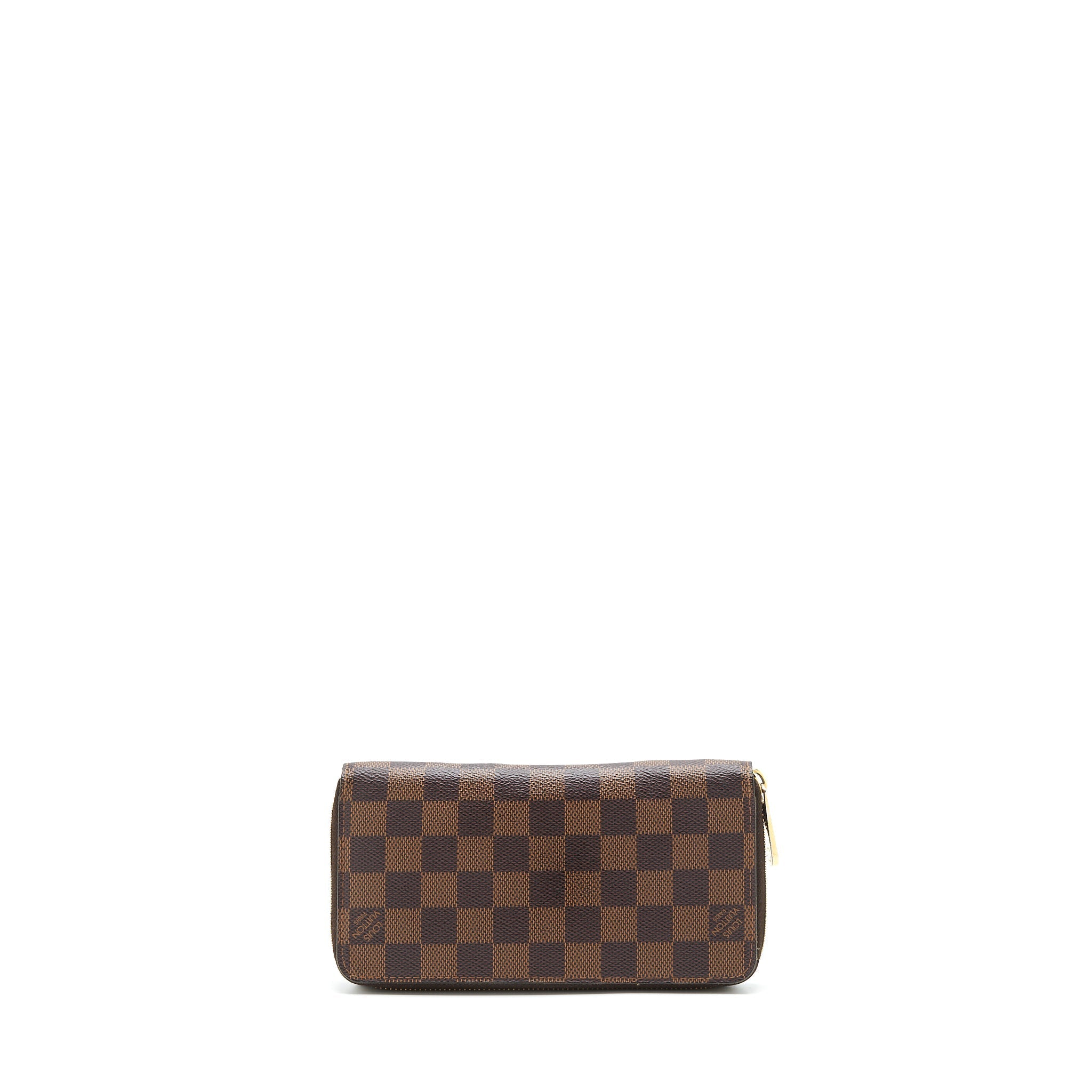 LOUIS VUITTON ZIPPER LONG WALLET DAMIER EBENE GHW