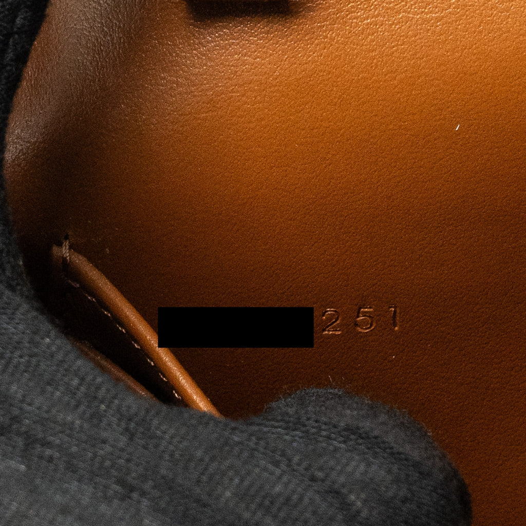 CELINE WALLET ON STRAP TRIOMPHE CANVAS/SMOOTH LAMBSKIN TAN GHW