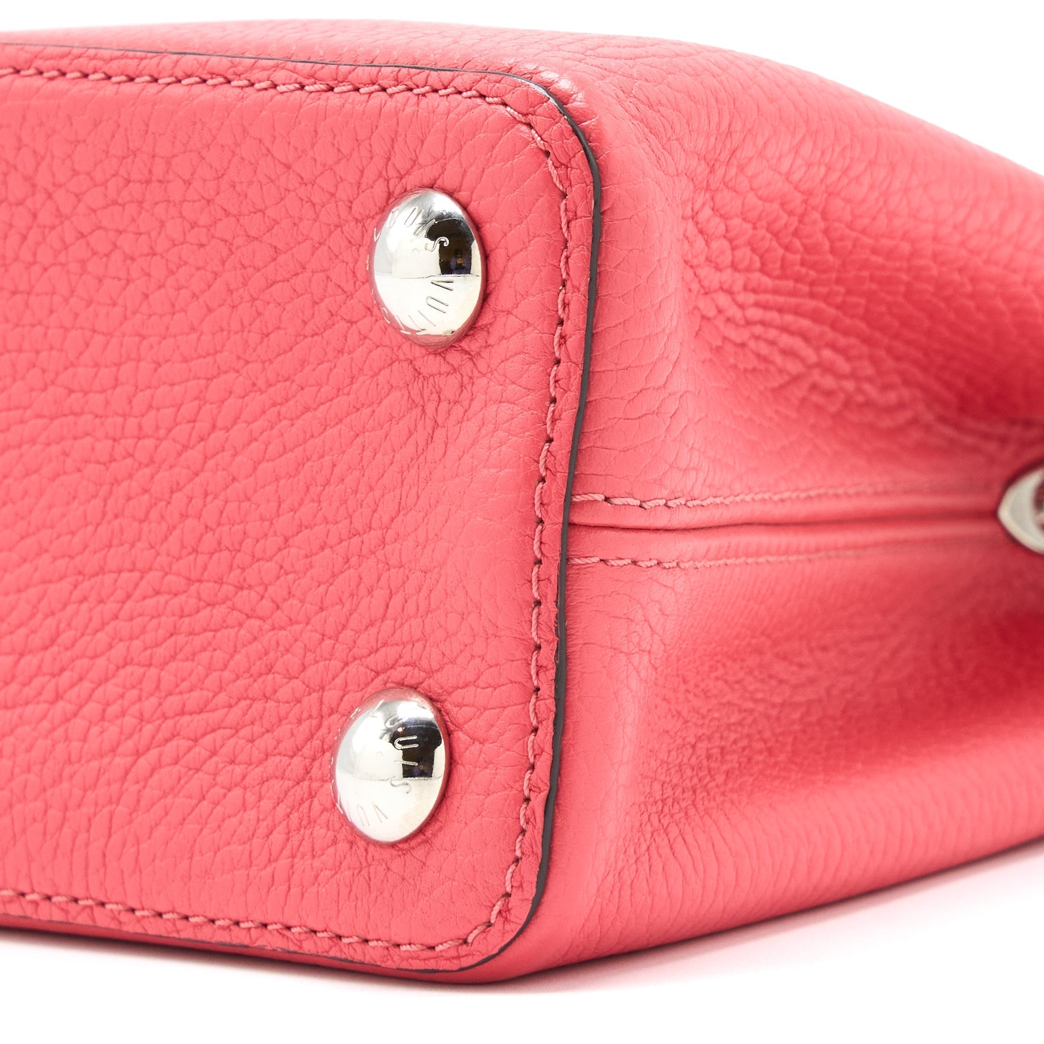 LOUIS VUITTON CAPUCINES BB TAURILLON PINK SHW