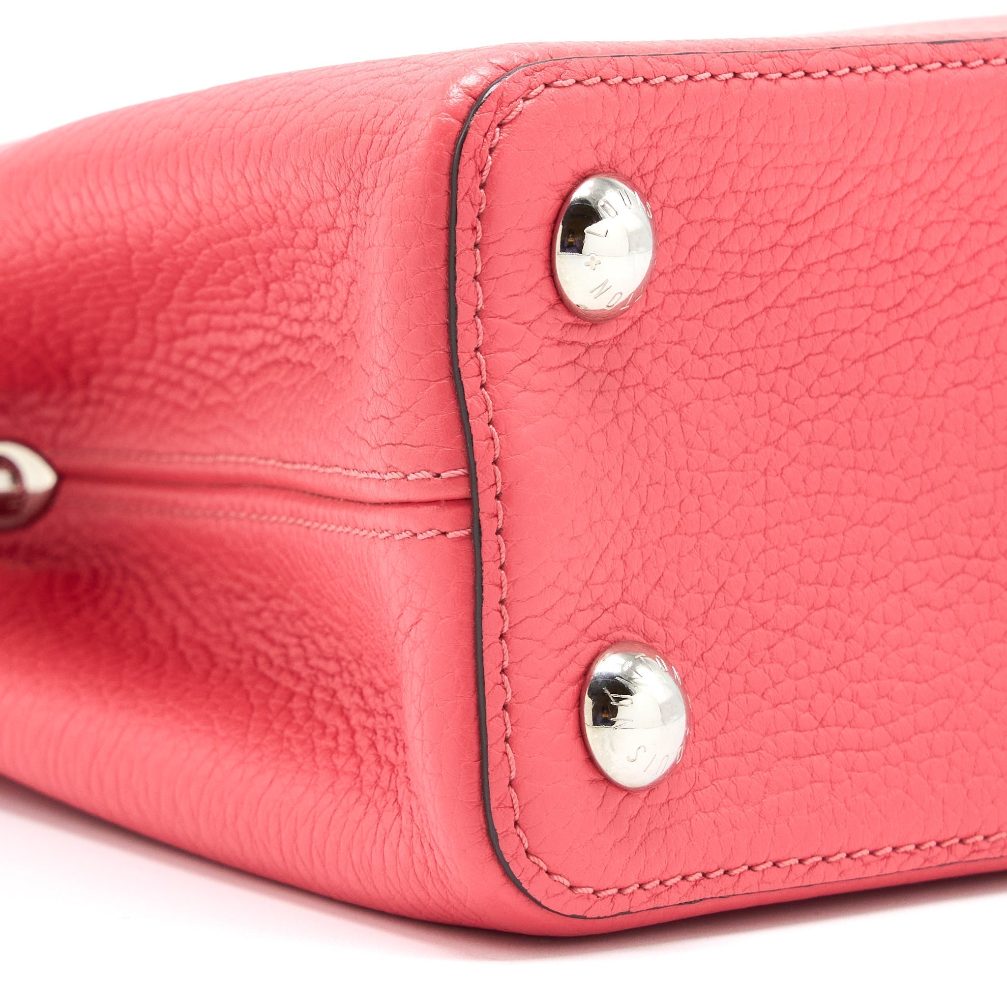 LOUIS VUITTON CAPUCINES BB TAURILLON PINK SHW