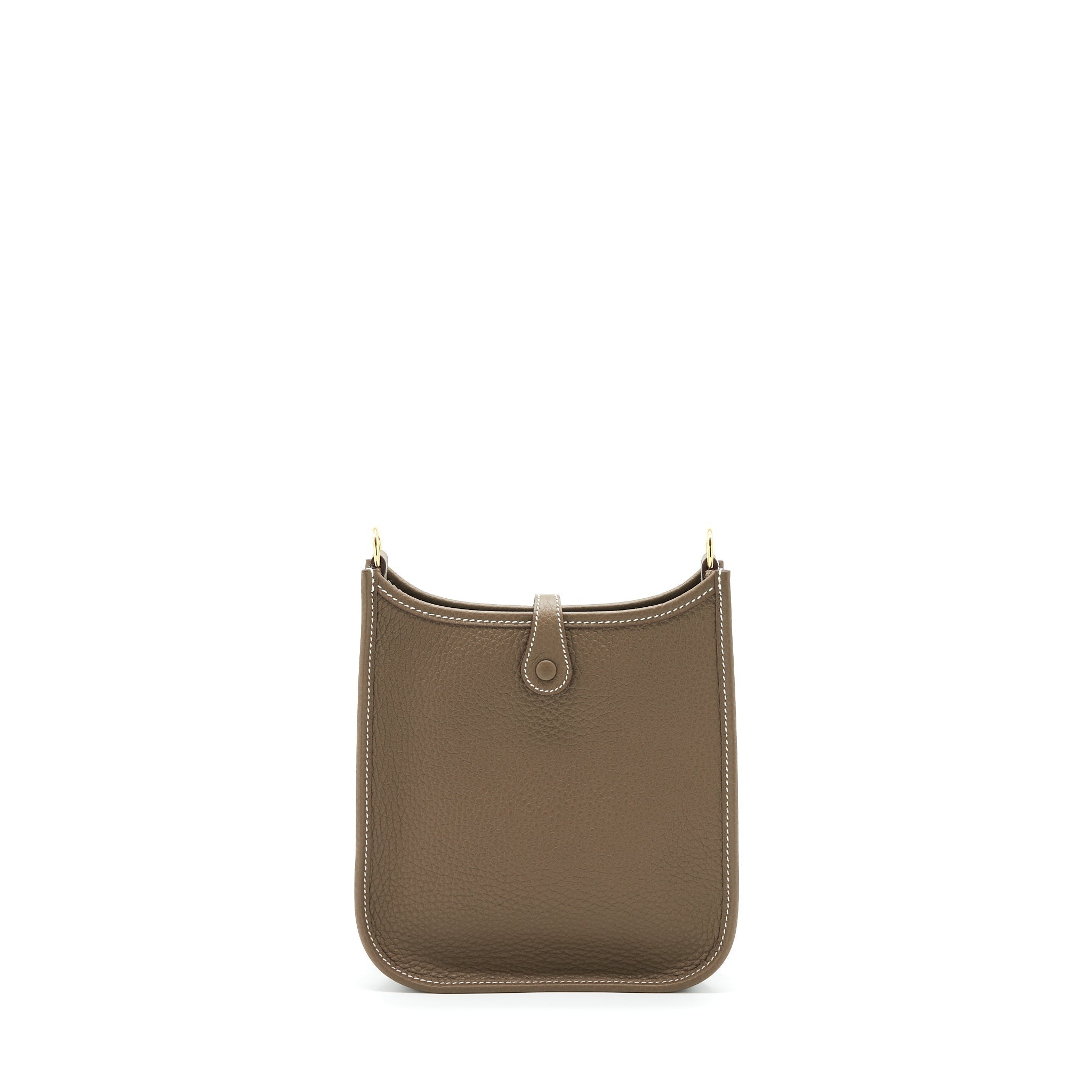 HERMES MINI EVELYNE CLEMENCE ETOUPE/BLUE INDIGO GHW