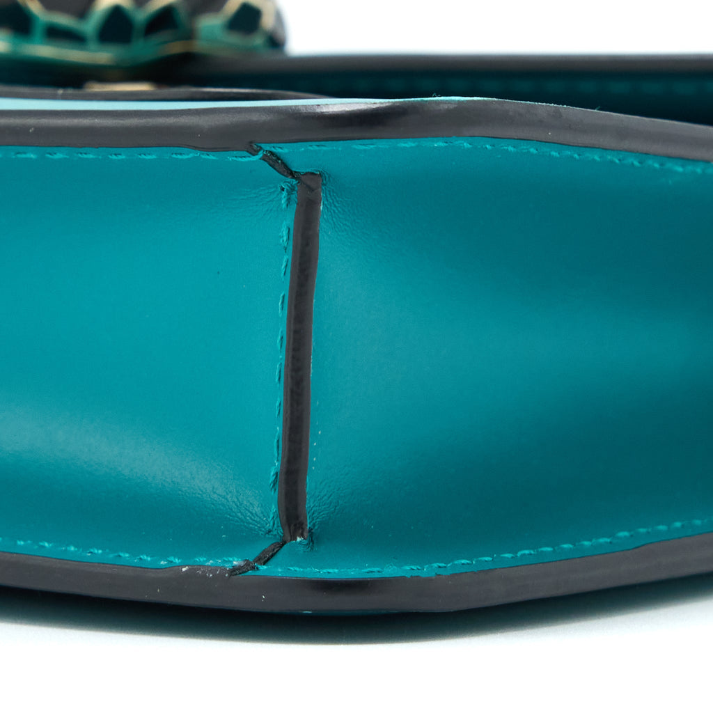 BVLGARI SERPENTI FOREVER CROSSBODY BAG CALFSKIN GREEN LGHW