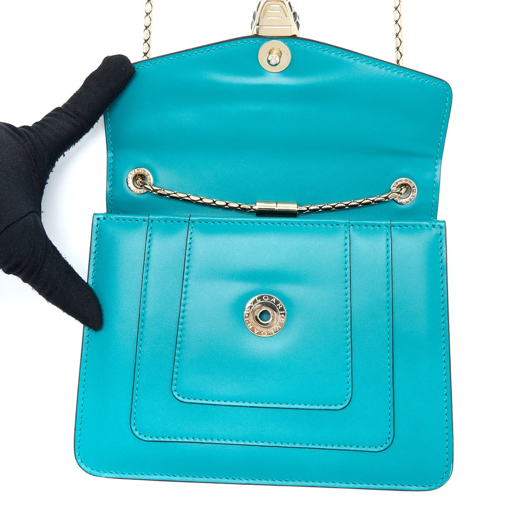 BVLGARI SERPENTI FOREVER CROSSBODY BAG CALFSKIN GREEN LGHW