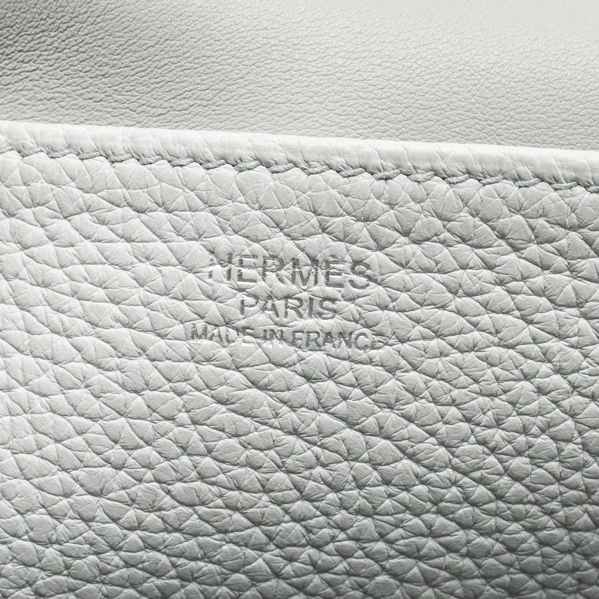 HERMES HALZAN 25 CLEMENCE BLUE PALE SHW