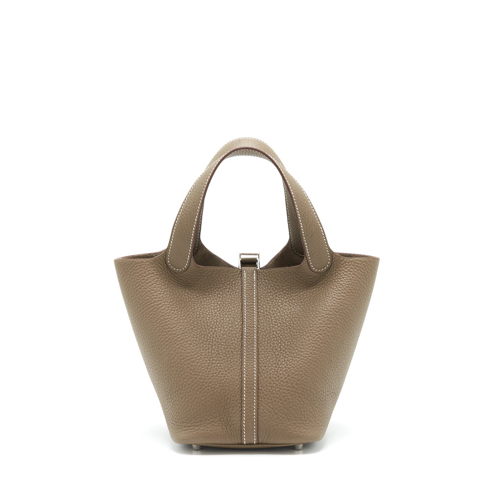 Hermes Picotin 18 Lock Bag Etoupe SHW