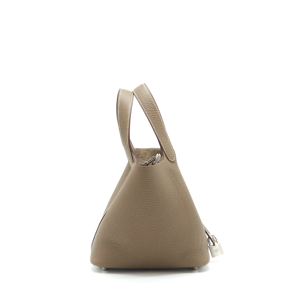 Hermes Picotin 18 Lock Bag Etoupe SHW