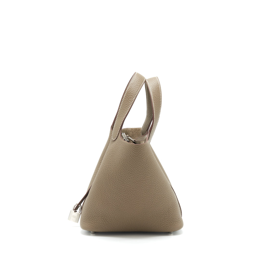 Hermes Picotin 18 Lock Bag Etoupe SHW