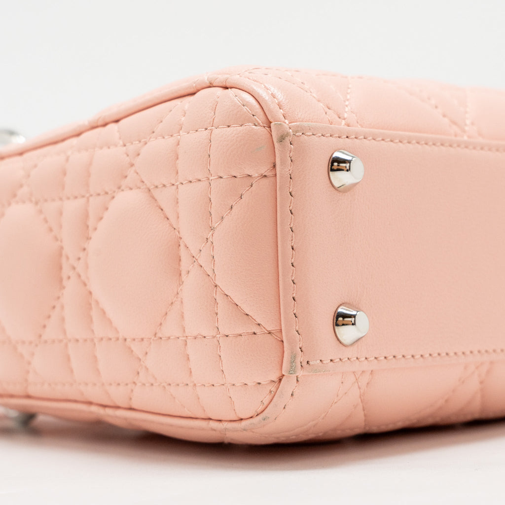 DIOR MINI LADY DIOR LAMBSKIN LIGHT PINK SHW