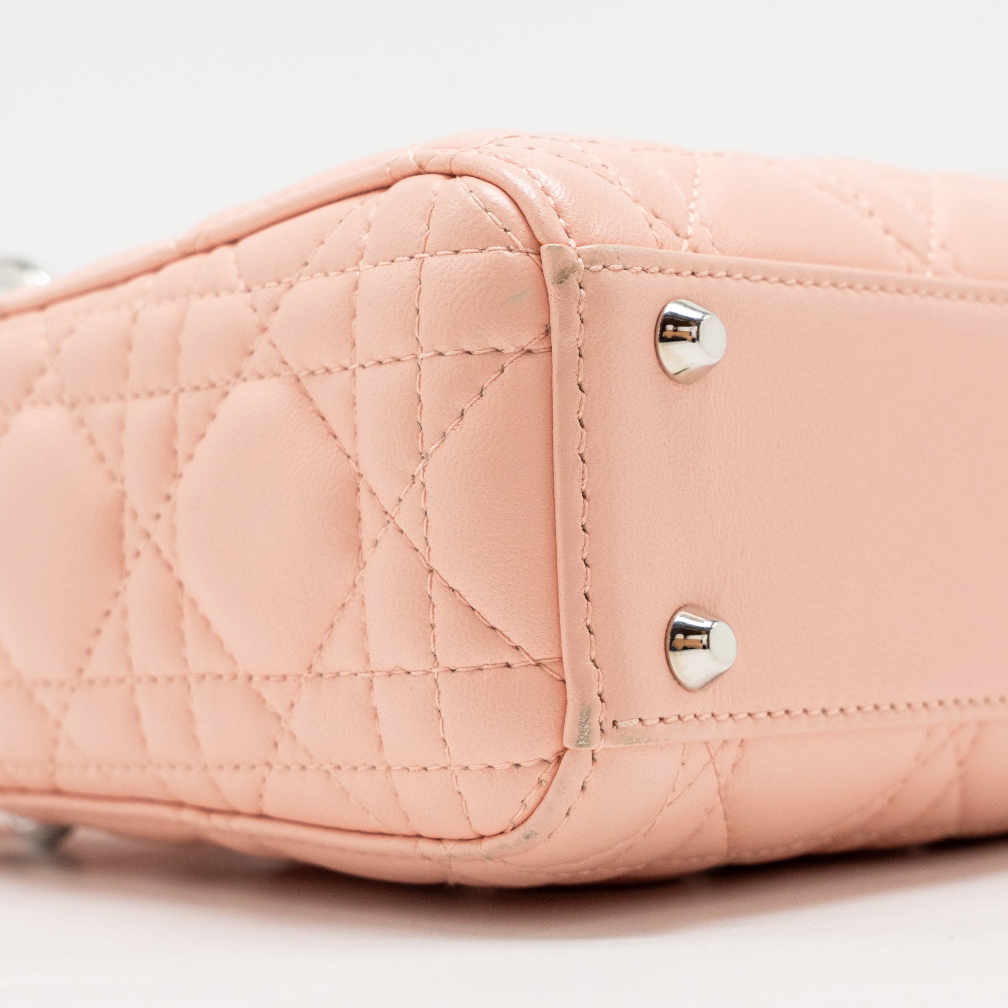 DIOR MINI LADY DIOR LAMBSKIN LIGHT PINK SHW