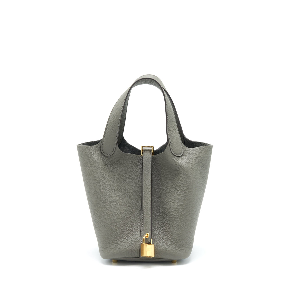 Hermes Picotin 18 Lock Bag Gris Meyer GHW