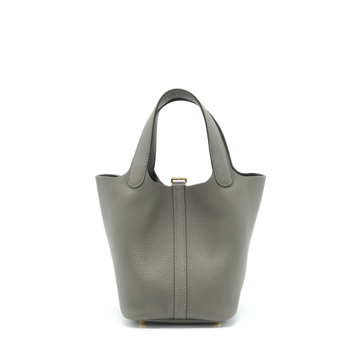 Hermes Picotin 18 Lock Bag Gris Meyer GHW
